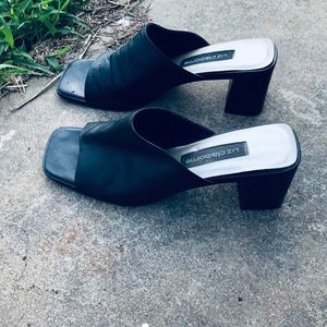 Vintage Liz Claiborne Black Open Sandal Heels